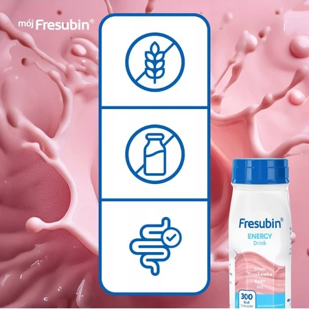 Zestaw Fresubin Energiedrank truskawka, 24x200ml