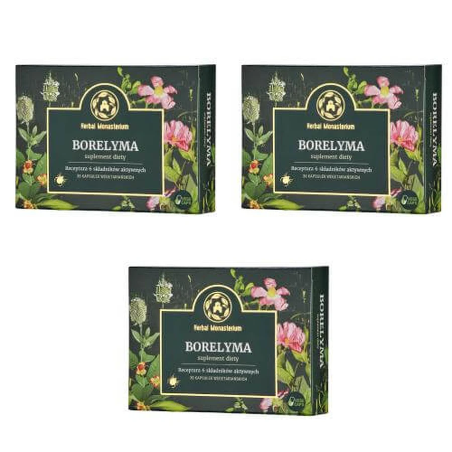 Zestaw HERBAL MONASTERIUM Borelyma, 3 x 30 kapsułek