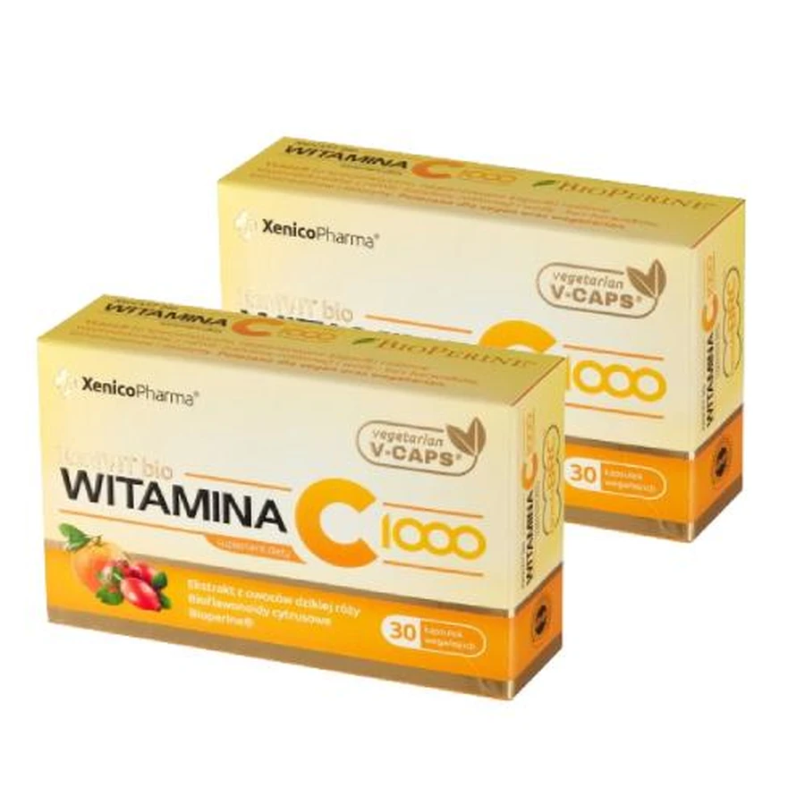 Zestaw suplementów XeniVIT bio Witamina C 1000, 2x30 kapsułek