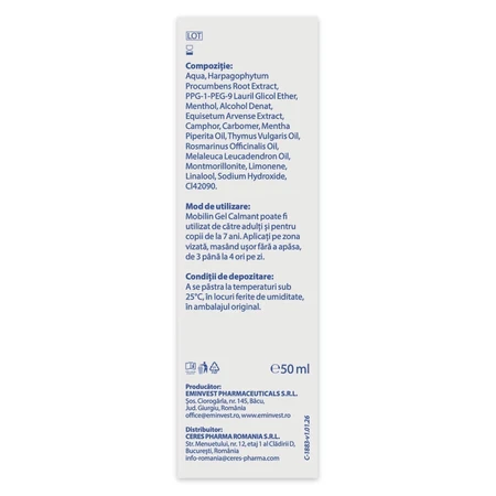 Mobilin Gel lenitivo roll-on, 50 ml, Viva Pharma