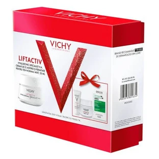 Set Liftactiv HA anti-rimpel dagcrème, 50 ml + Liftactiv HA nachtcrème, 15 ml + Capital Soleil SPF 50+ Fluid, 3 ml + Dercos Anti-donkere vlekken shampoo, 6 ml, Vichy