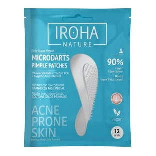Patchs anti-acné avec micro-aiguilles, Microdarts Pimple Pimple Acne Prone Skin, 12 pièces, Iroha