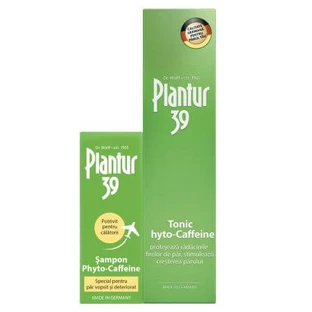 Hair Loss Tonic Phyto-Caffeine 200 ml + Shampoo for dyed and damaged hair Phyto-Caffeine 50 ml, Plantur 39