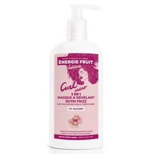 2 in 1 masker en conditioner voor krullend, pluizig of pluizig haar Krul Cacao, 300 ml, Energie Fruit