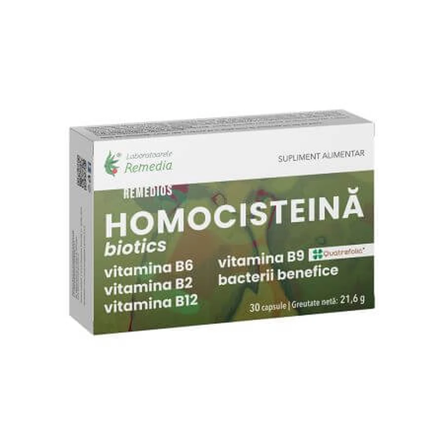 Homocisteina Biotics Remedios, 30 capsule, Remedia