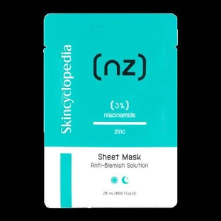 NZ Face Tissue Mask voor onzuivere huid, 20 ml, Skincyclopedie