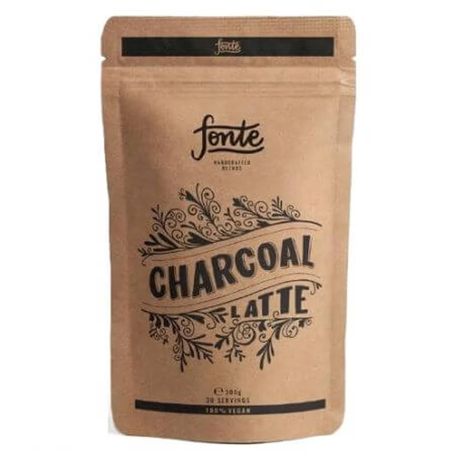 Charcoal Latte activated charcoal powder, 300 g, Fonte