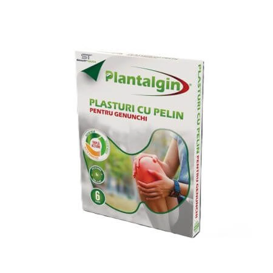 Parches Pelin para el dolor de rodilla, 6 piezas, Plantalgin