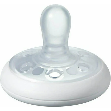 Tommee Tippee Closer To Nature Wit/Turquoise Silicone Orthodontische Beugel voor 6-18 maanden 2st