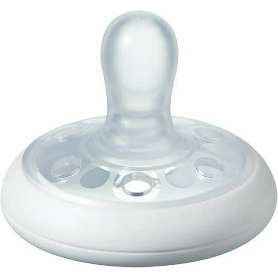 Tommee Tippee Closer To Nature Wit/Turquoise Silicone Orthodontische Beugel voor 6-18 maanden 2st