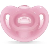 Nuk Sensitive Silicone orthodontic pacifier with pouch Beige for 6-18 months