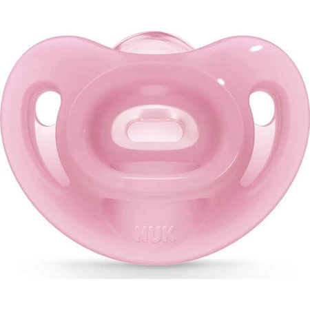 Nuk Sensitive Silicone orthodontische fopspeen met etui Beige voor 6-18 maanden