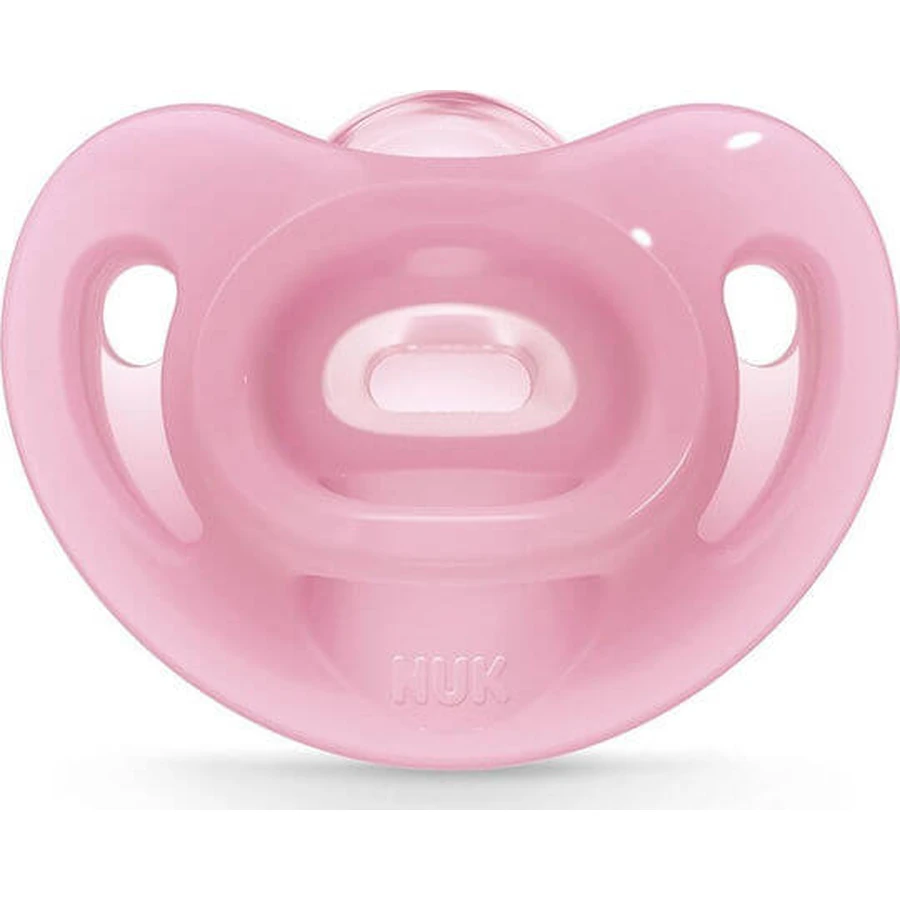 Nuk Sensitive Silicone orthodontische fopspeen met etui Beige voor 6-18 maanden
