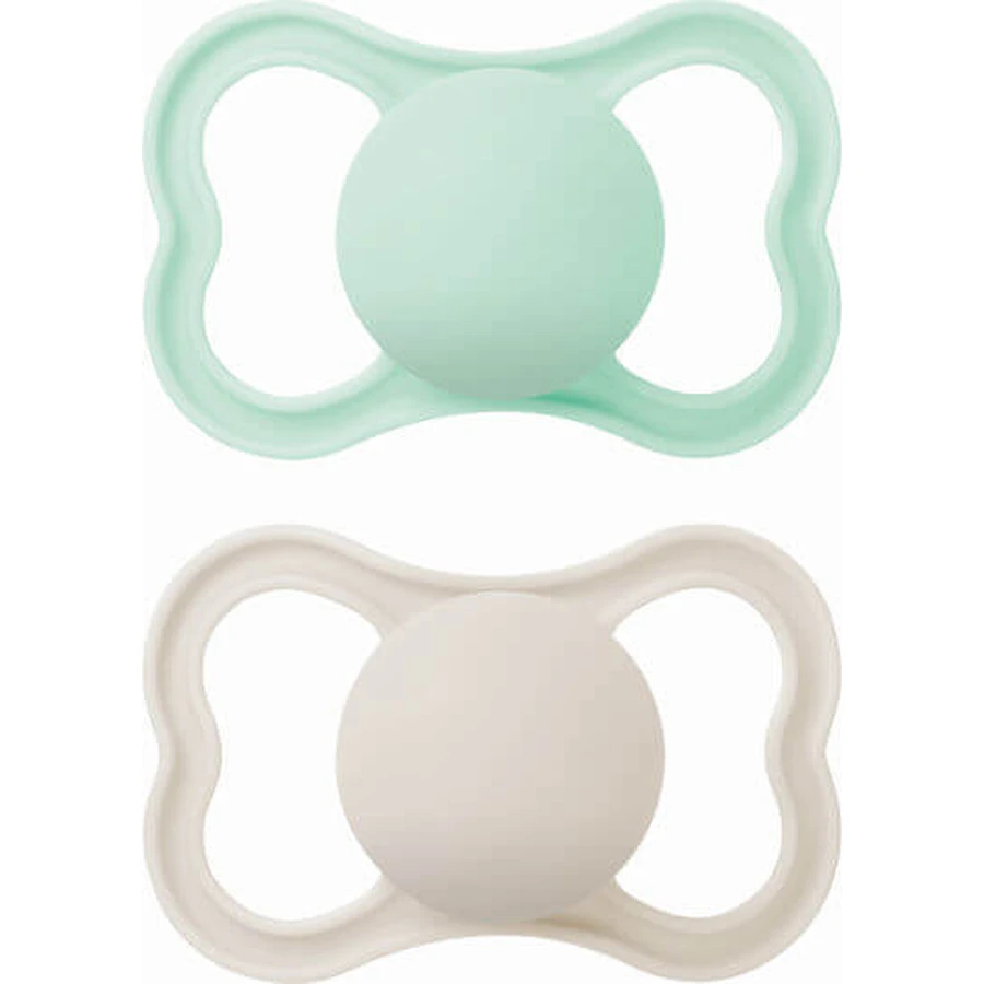 Sucettes en silicone Mam Supreme Peppermint/Ivory pour 6-16 mois 2pcs