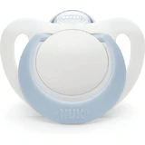 Nuk Genius Silicone orthodontic pacifier with pouch White-Blue Open for 0-6 months