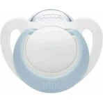 Nuk Genius Sucette orthodontique en silicone avec pochette Blanc-Bleu Ouvert pour 0-6 mois