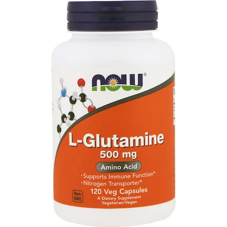 Now Foods L-Glutamine 500mg 120 Herbal Capsules Unflavoured