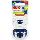 Nuk Signatur Silikon orthodontische Schnuller weiß & blau 18-36 Monate 2pcs