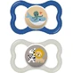 Mam 275S Walvis Silicone Orthodontische Fopspenen - Blauw/Grijs voor 16+ maanden 2st