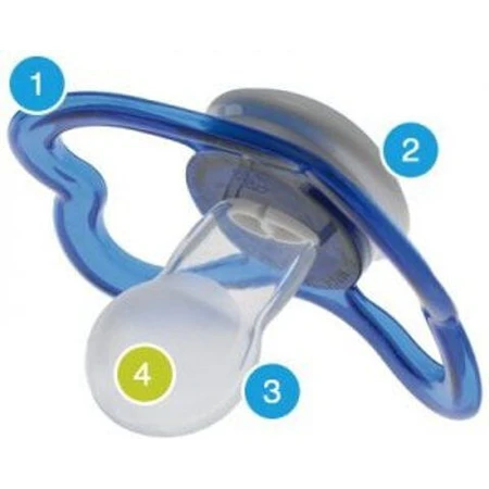 Mam 275S Walvis Silicone Orthodontische Fopspenen - Blauw/Grijs voor 16+ maanden 2st