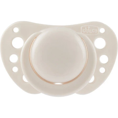 Chicco Physio Air Silikon Schnuller Beige - Burgund für 6-16 Monate 2pcs