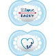 Chupetes Ortodónticos Mam Silicone I Love Daddy - Azul claro para 6-16 meses 2pcs