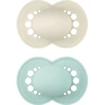 Mam 178S Chupetes ortodónticos Silicona Mate - Beige - Menta para 6-16 meses 2pcs