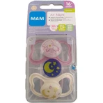 Mam Air Noche 277S Silicona Chupetes Ortodónticos Tigre - Estrellas - Morado / Crema para 16+ meses 2pcs