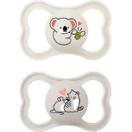 Mam 245S Sucettes en silicone Koala - Souris - Beige - Grey pour 6-16 mois 2pcs