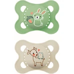 Mam Original Siliconen fopspenen Bunny-Deer - Groen - Beige voor 2-6 maanden 2st