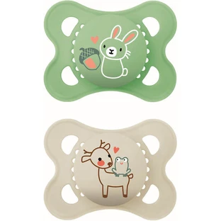 Mam Original Siliconen fopspenen Bunny-Deer - Groen - Beige voor 2-6 maanden 2st