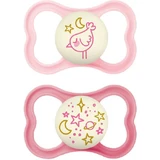 Mam Supreme Silicone Pacifier Paci Pacifier Pink Bird / Stars for 6-16 months