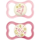 Mam Supreme Silicone Pacifier Paci Pacifier Pink Bird / Stars for 6-16 months