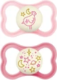 Mam Supreme Silicone Pacifier Paci Pacifier Pink Bird / Stars for 6-16 months