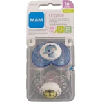 Mam 250S Chupetes Ortodónticos de Silicona Elefante / Leoncito - Azul / Transparente para 16+ meses 2pcs