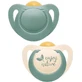 Nuk 10737879 Orthodontic pacifiers Rubber Enjoy Nature - Green for 0-6 months 2pcs