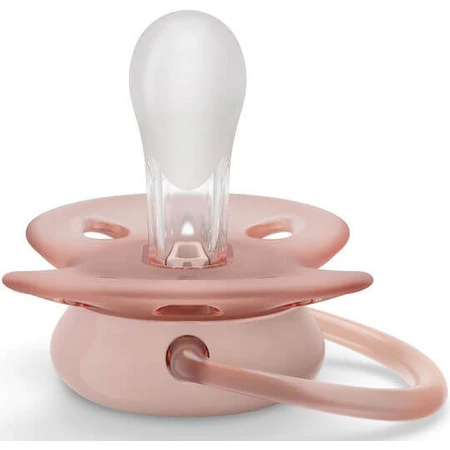 Philips Ultra Soft Silicone Soothers with Ultra Soft Cover - Pink / Purple for 0-6 months 2pcs