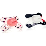 Difrax KN0KN01306 Tommy Hilfiger Silicone Pacifiers - Blue-Rose for 0-6 months 2pcs