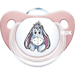 Nuk Trendline Silicone orthodontische fopspeen met Garry zakje - Roze voor 0-6 maanden