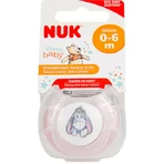 Nuk Trendline Silicone orthodontische fopspeen met Garry zakje - Roze voor 0-6 maanden