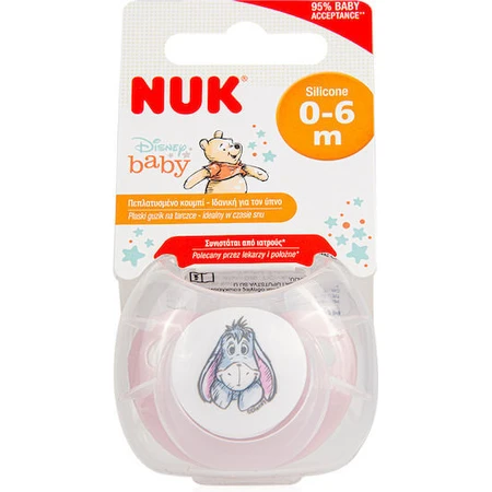 Nuk Trendline Silicone orthodontische fopspeen met Garry zakje - Roze voor 0-6 maanden