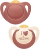 Nuk Nature Chupetes Ortodónticos de Goma Natural - Rojo para 18-36 meses 2pcs