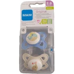 Mam 100S Silicone Orthodontic Pacifiers Whale and Little Octopus - Little Elephant - Blue - Beige for 2-6 months 2pcs