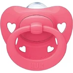 Nuk Signature Sucette orthodontique en silicone avec cache-coeur - Fuchsia Pink pour 6-18 mois