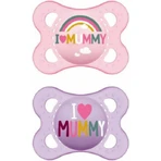 Mam Silicone Orthodontische Fopspeen Ik Hou Van Papa voor 2-6 maanden 2st