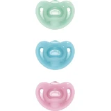 Nuk Sensitive Silicone Orthodontic Pacifier with Cover Light Blue for 0-6 months