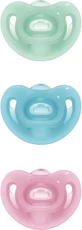 Nuk Chupete Ortodóntico de Silicona Sensible con Funda Azul Claro para 0-6 meses