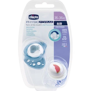 Chicco Physioforma Air Silicone Pacifiers BEJ - GRI for 16-36 months 2pcs