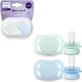 Philips Ultra Start Silicone Soothers Transparent for 0-2 months 2pcs
