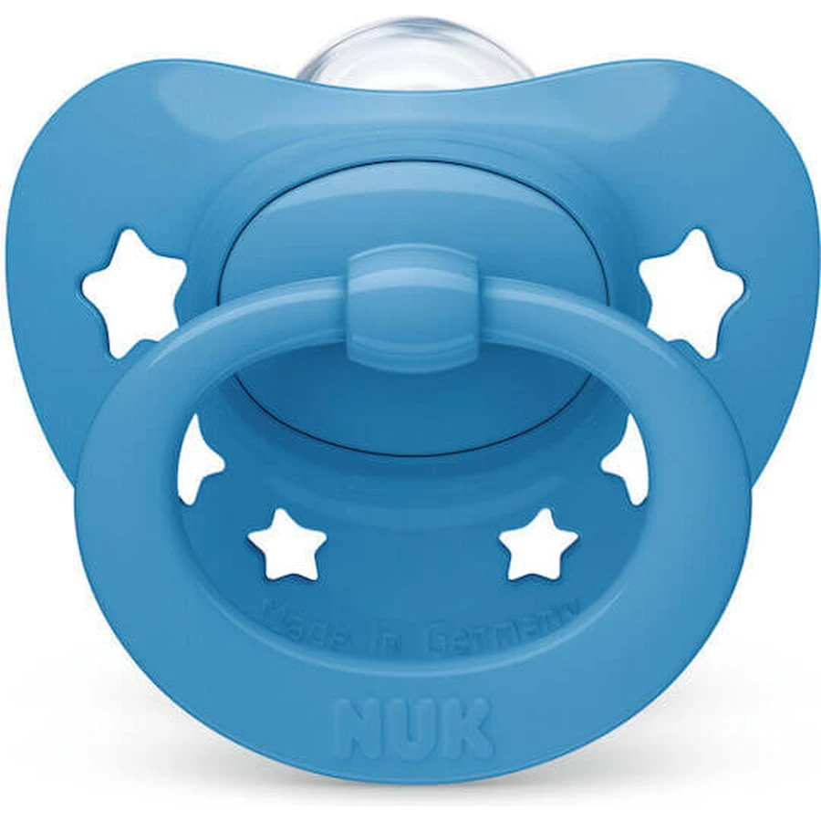 Nuk Signature Silicone orthodontic pacifier with Star pouch - Blue for 18-36 months
